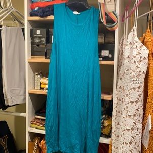 Teal dress with pockets